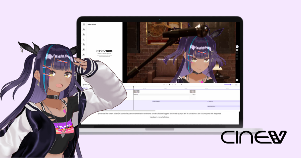 Beginner creating an AI animation with a VRM character in CineV